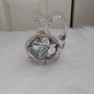 Nachtmann Bleikristall 24% Germany Crystal Cruet filled with Crystal Chips